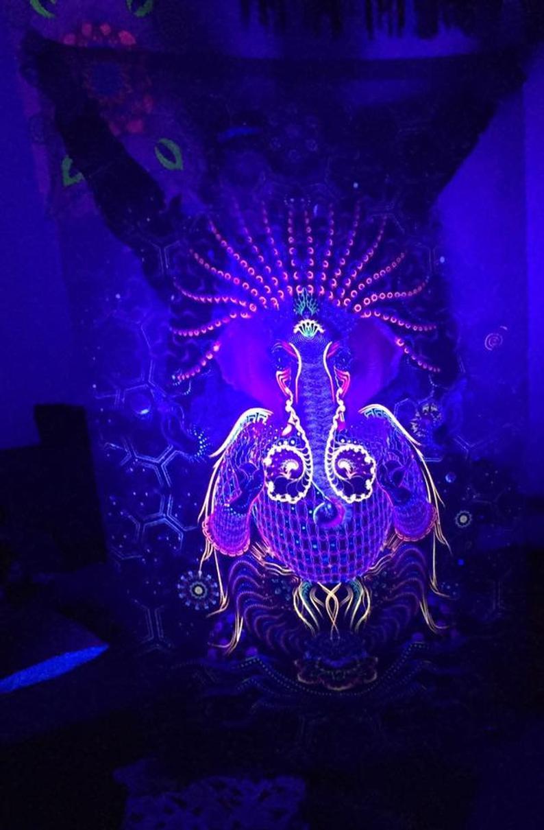 UV Ganesha Backdrop - Trancentral Shop