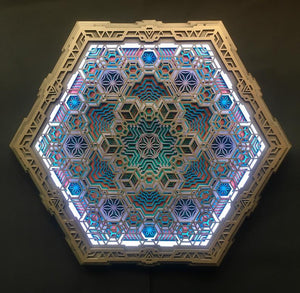 Vega Wall Art Sacred Geometry Led Lamp - Trancentral Shop