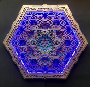 Vega Wall Art Sacred Geometry Led Lamp - Trancentral Shop