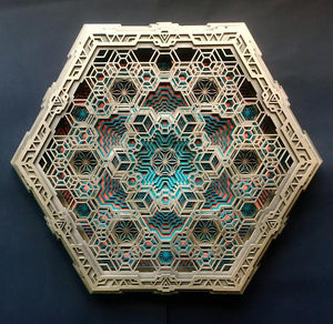 Vega Wall Art Sacred Geometry Led Lamp - Trancentral Shop