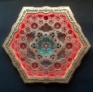 Vega Wall Art Sacred Geometry Led Lamp - Trancentral Shop