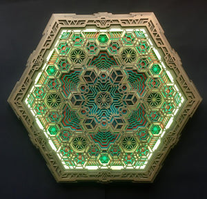 Vega Wall Art Sacred Geometry Led Lamp - Trancentral Shop