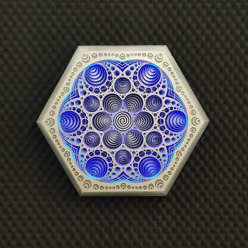 Vibration Wall Art Sacred Geometry Led Lamp - Trancentral Shop