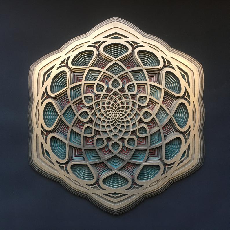 Vidya Wall Art Sacred Geometry Mandala - Trancentral Shop