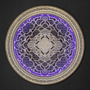 Wall Art Sacred Geometry Led Lamp “Entheogen 2.0” with Remote Control - Trancentral Shop