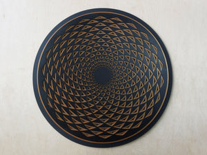 Wall Art Sacred Geometry Mandala “Sahasrara in black” - Trancentral Shop