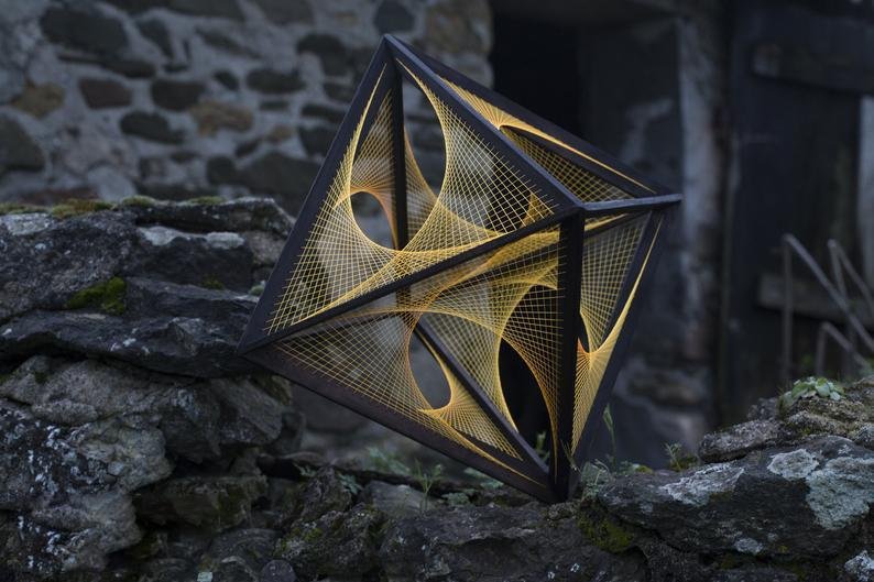 XL Octahedron with string art - Flower of Life - Trancentral Shop