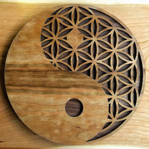 Yin Yang Flower of Life Wall Art - Trancentral Shop