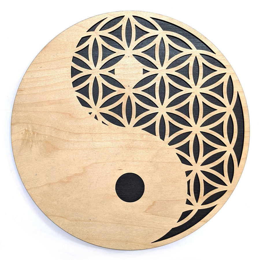 Yin Yang Flower of Life Wall Art - Trancentral Shop