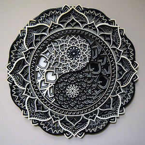 Yin Yang Wood Mandala - Trancentral Shop