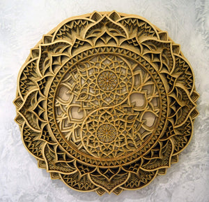 Yin Yang Wood Mandala - Trancentral Shop