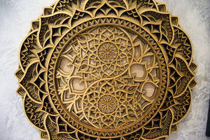 Yin Yang Wood Mandala - Trancentral Shop