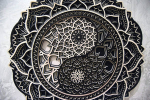 Yin Yang Wood Mandala - Trancentral Shop