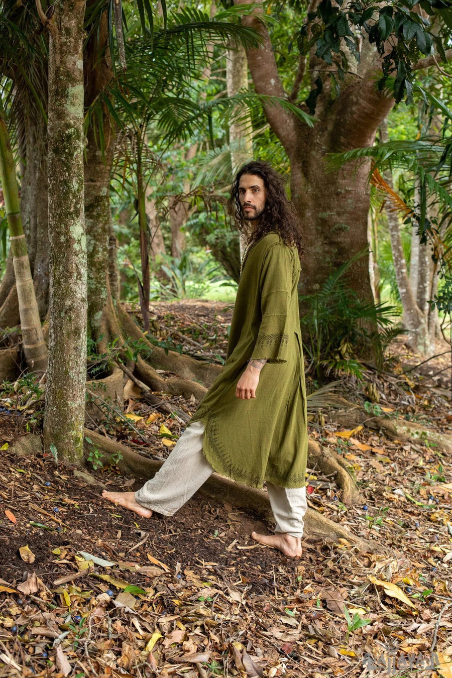 YOSEPH GREEN ARAMAIC GOWN KURTA LONG - Trancentral Shop