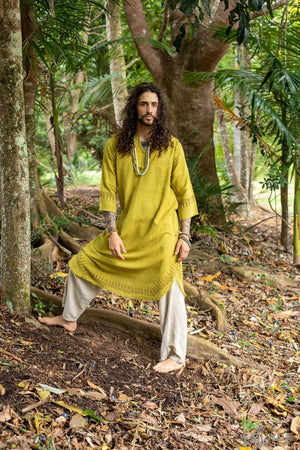 YOSEPH YELLOW ARAMAIC GOWN KURTA LONG - Trancentral Shop